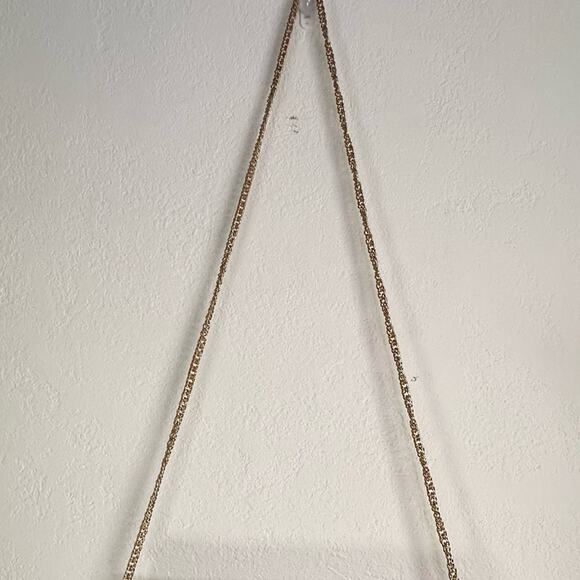 Moda Luxe Palermo Clutch NEW Stitch Detail Vegan Leather in Black w/ Gold Chain - Picture 8 of 11